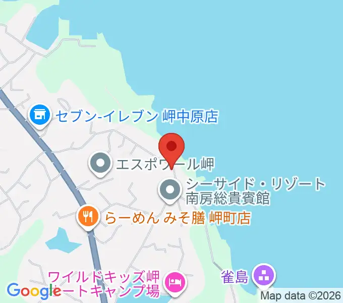 ビーチサイド音楽館の地図