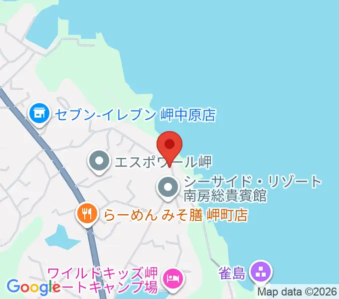 ビーチサイド音楽館の地図