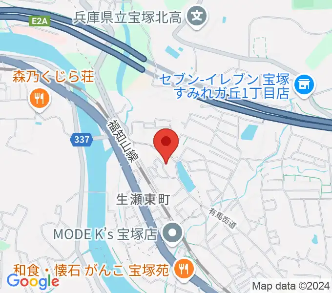 ユキドラム教室の地図