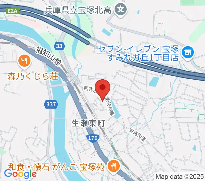 ユキドラム教室の地図