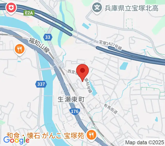 ユキドラム教室の地図