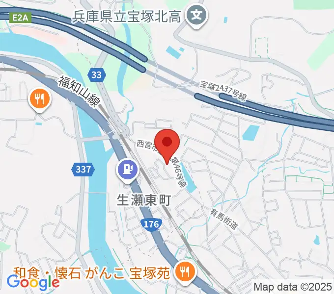 ユキドラム教室の地図