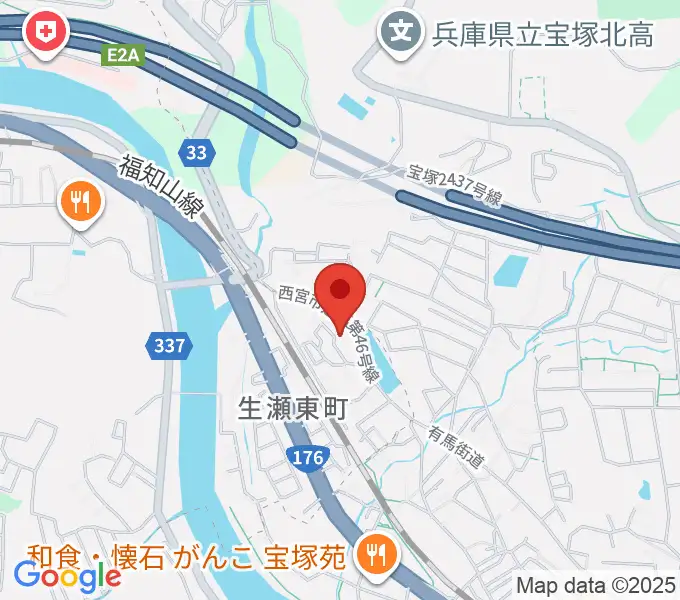 ユキドラム教室の地図