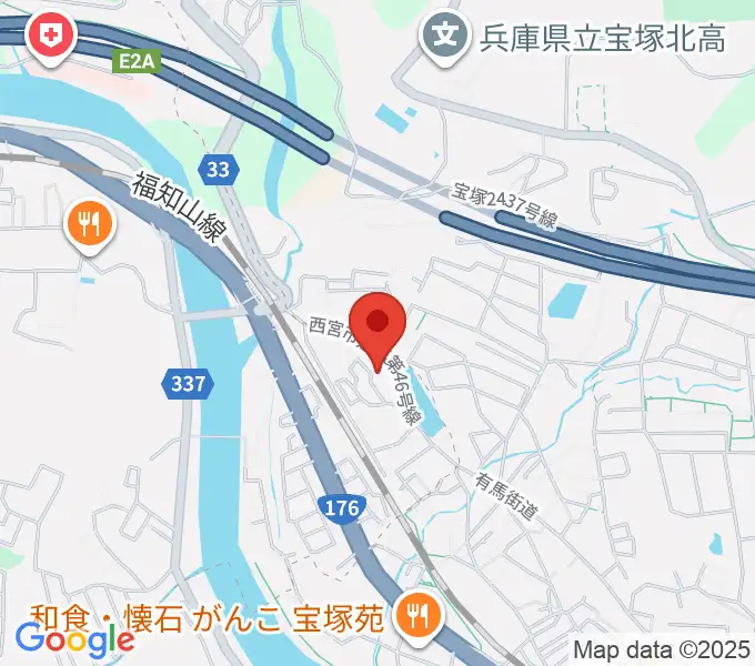 ユキドラム教室の地図