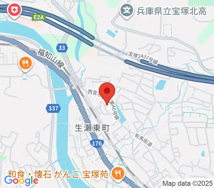 ユキドラム教室の地図