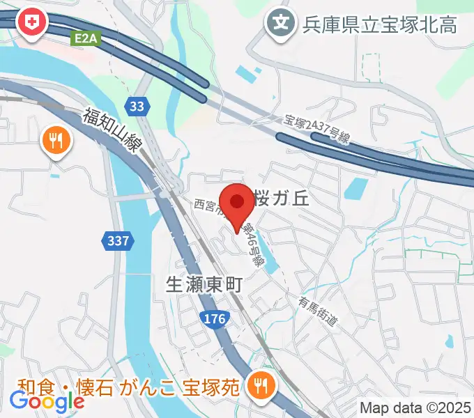 ユキドラム教室の地図