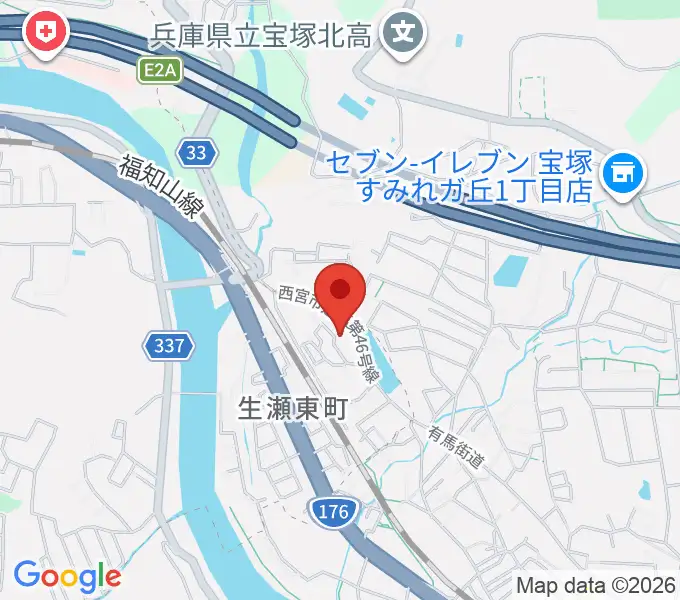 ユキドラム教室の地図