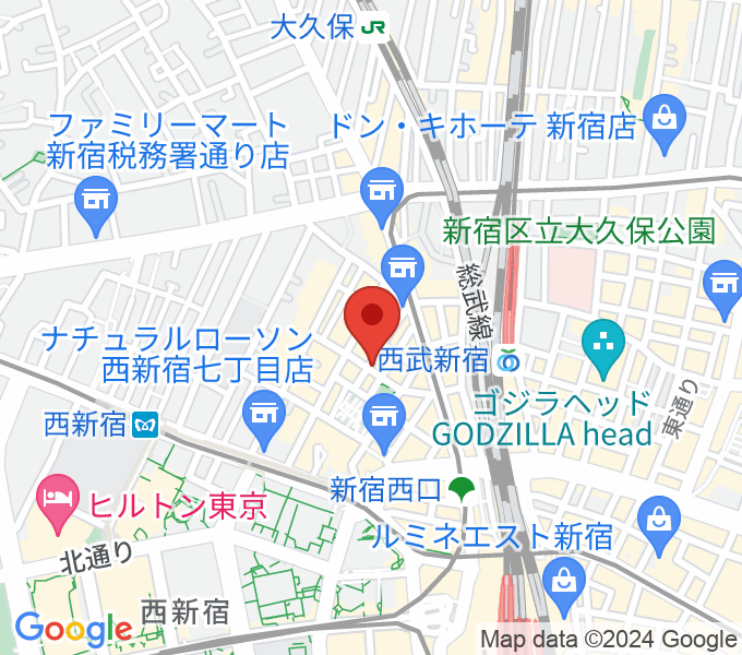 スタジオ音楽館 新宿西口店の場所
