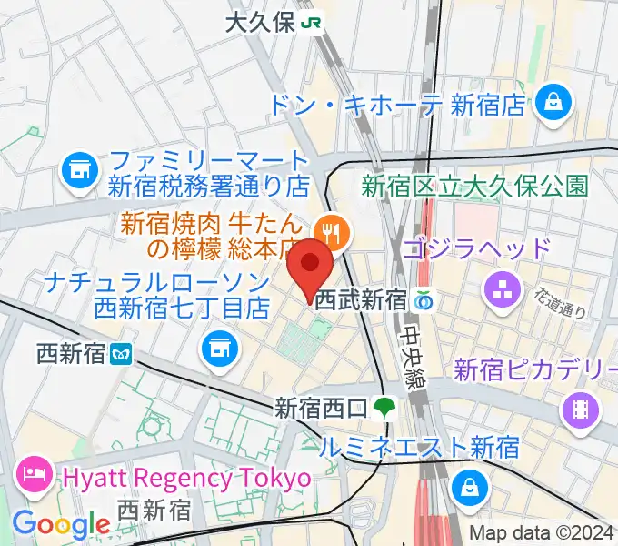 スタジオ音楽館 新宿西口店の地図