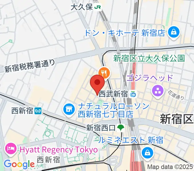 スタジオ音楽館 新宿西口店の地図