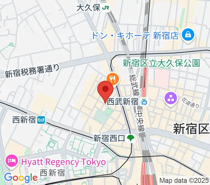 スタジオ音楽館 新宿西口店の地図