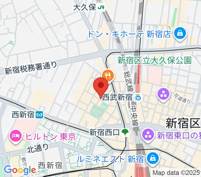 スタジオ音楽館 新宿西口店の地図