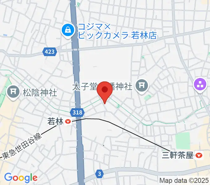 世田谷スタジオの地図