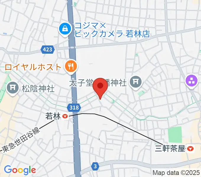 世田谷スタジオの地図