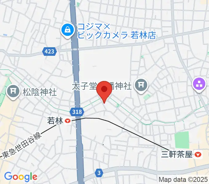 世田谷スタジオの地図