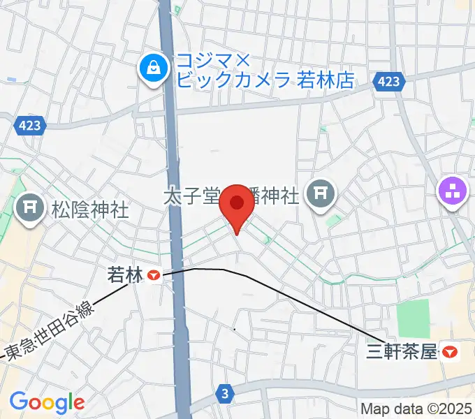 世田谷スタジオの地図