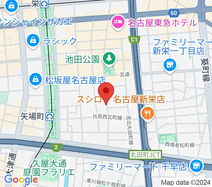 名古屋ビジュアルアーツ・アカデミーの地図