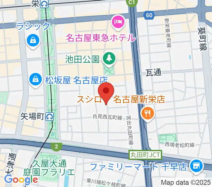 名古屋ビジュアルアーツ・アカデミーの地図