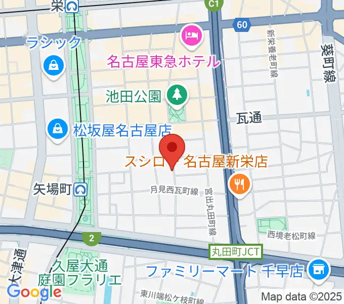 名古屋ビジュアルアーツ・アカデミーの地図