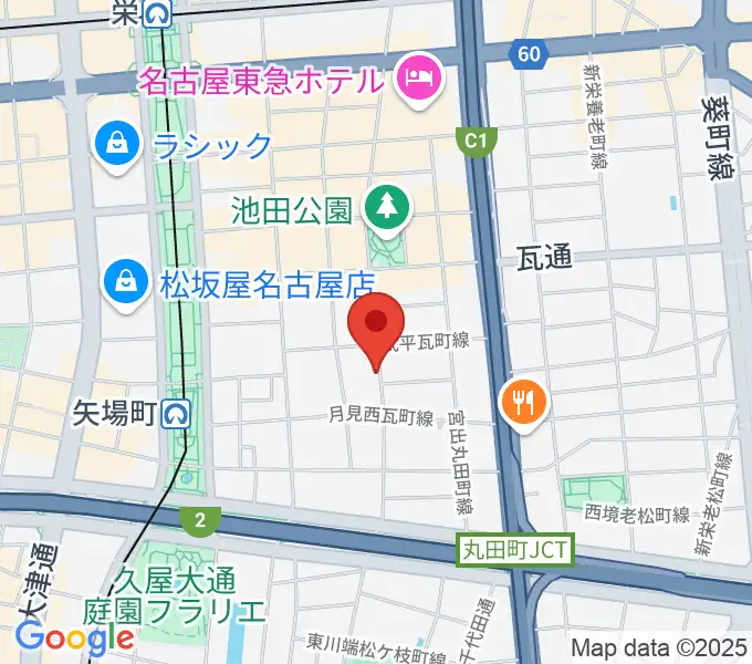 名古屋ビジュアルアーツ・アカデミーの地図