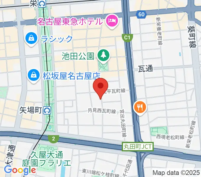 名古屋ビジュアルアーツ・アカデミーの地図