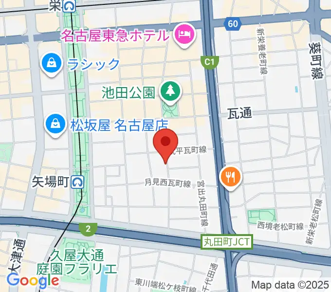 名古屋ビジュアルアーツ・アカデミーの地図