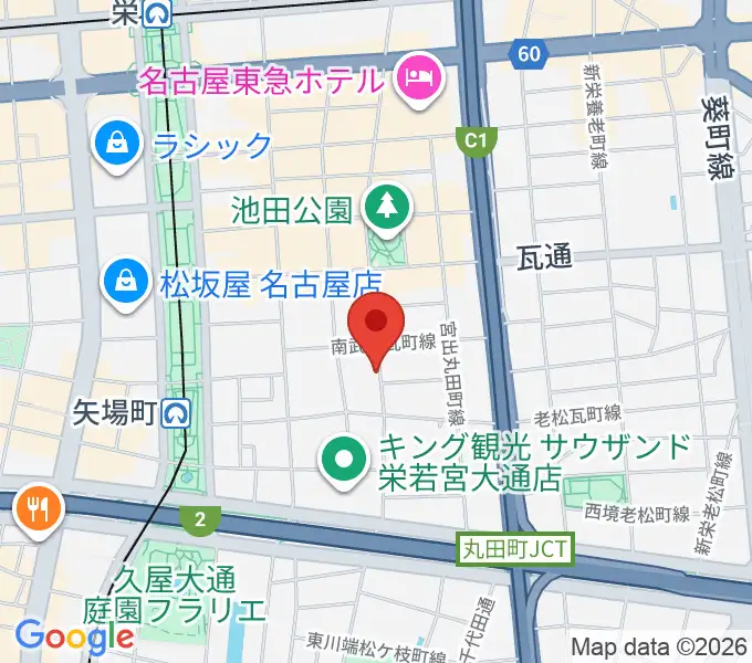 名古屋ビジュアルアーツ・アカデミーの地図