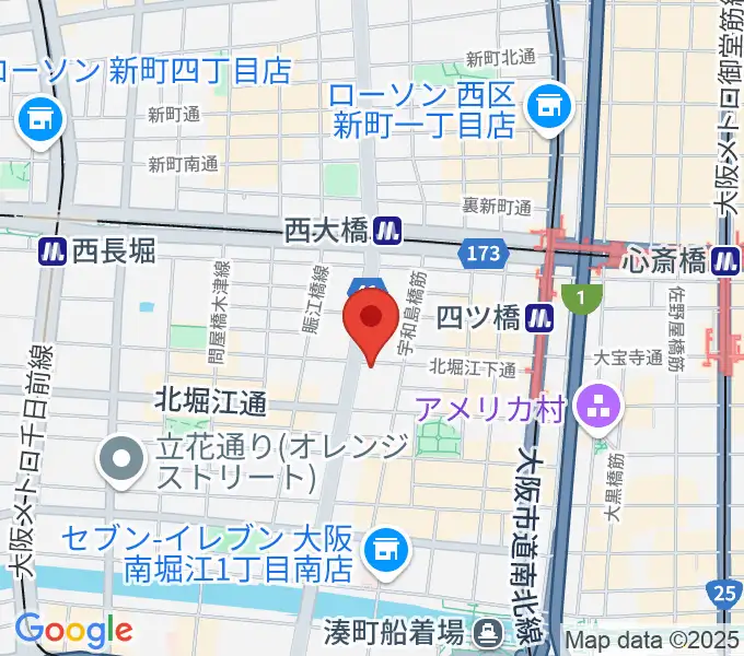 堀江Goldeeの地図