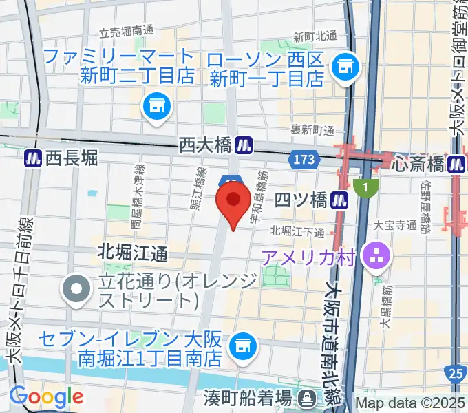 堀江Goldeeの地図