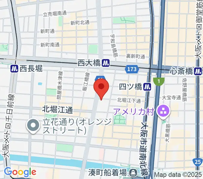 堀江Goldeeの地図