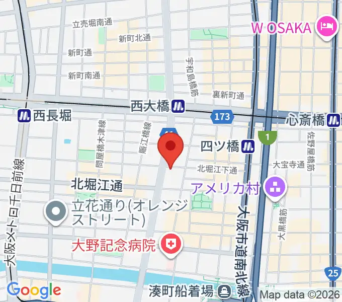 堀江Goldeeの地図