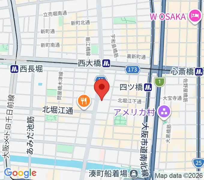 堀江Goldeeの地図