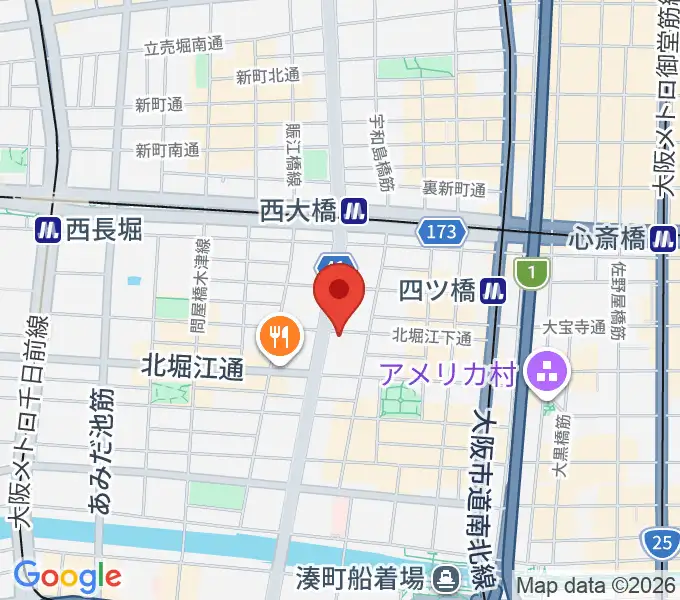 堀江Goldeeの地図