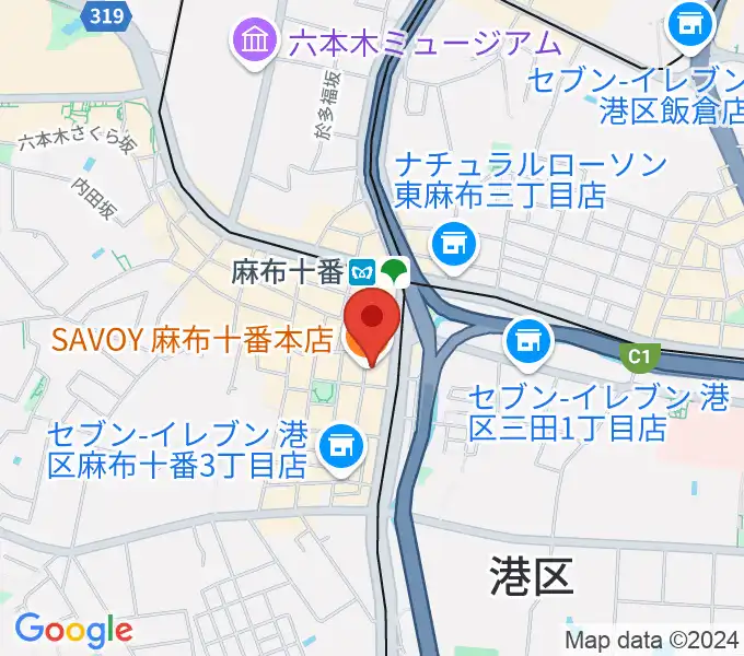 ローズマリーミュージックスクール麻布教室の地図