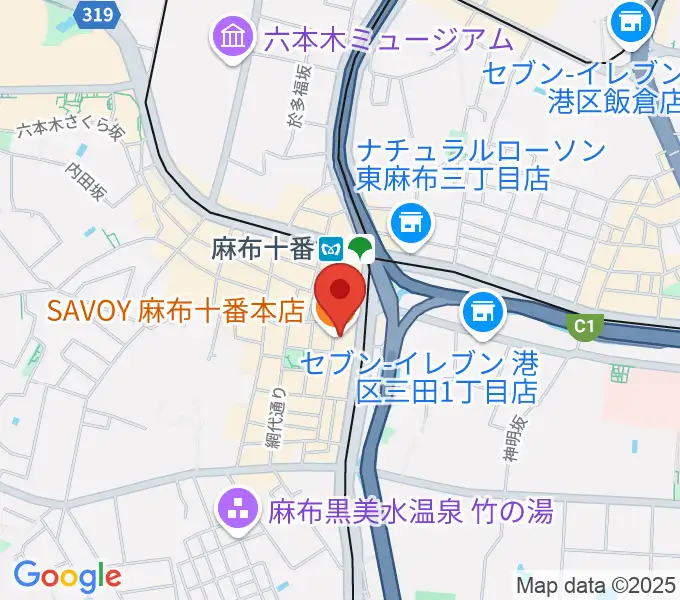 ローズマリーミュージックスクール麻布教室の地図
