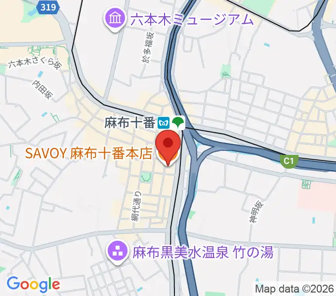 ローズマリーミュージックスクール麻布教室の地図