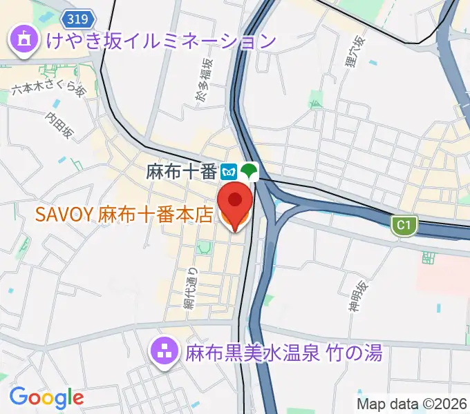 ローズマリーミュージックスクール麻布教室の地図