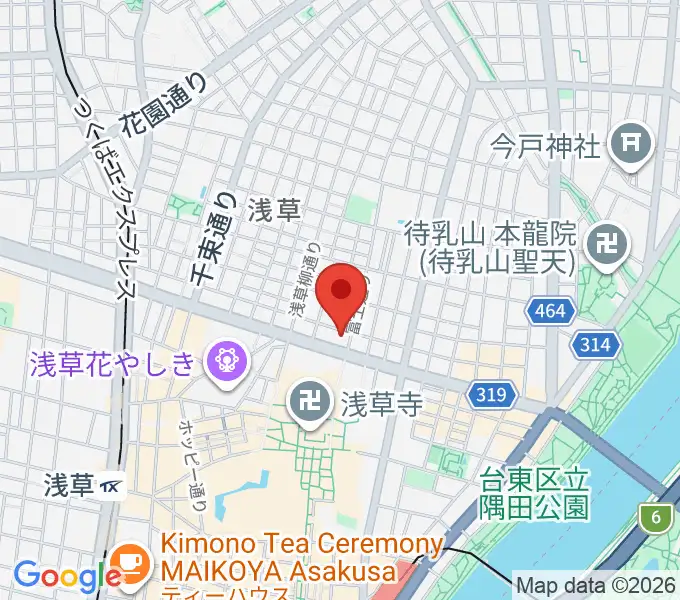 TAIKO-LAB浅草の地図