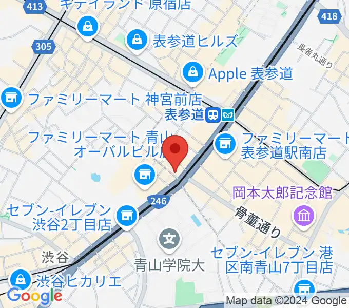 カワイミュージックスクール青山の地図