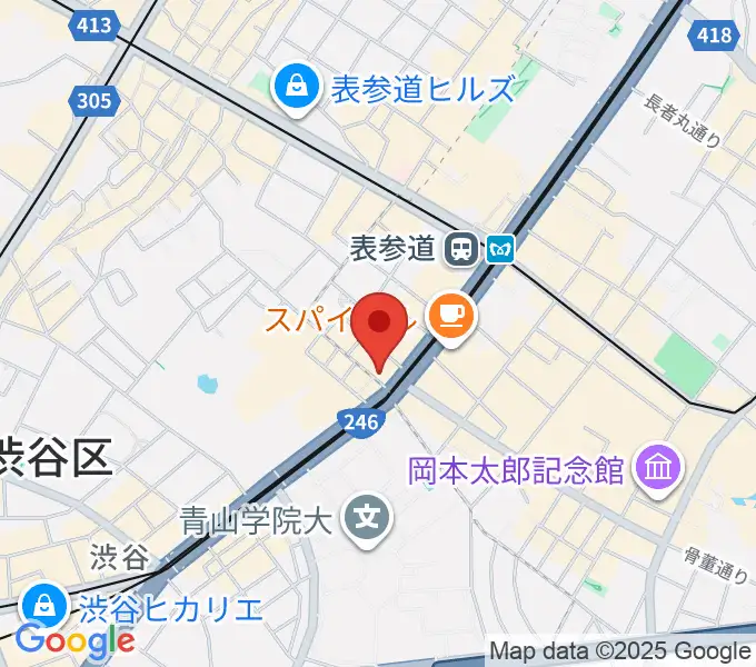 カワイミュージックスクール青山の地図