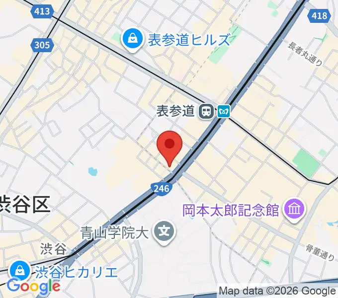 カワイミュージックスクール青山の地図