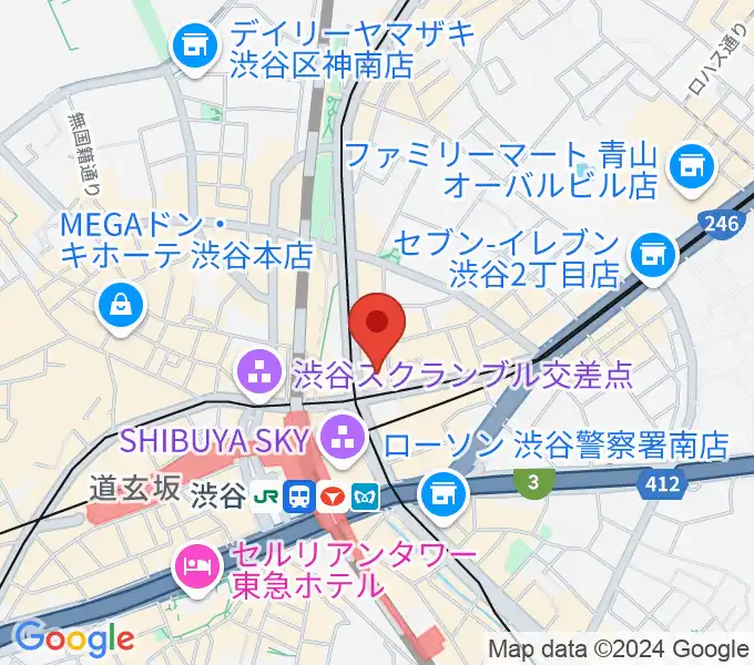 ミウラピアノスタジオの地図