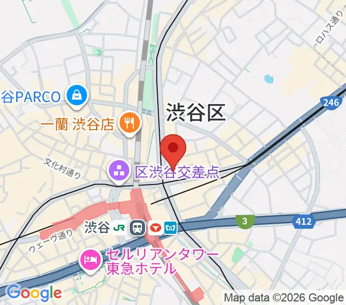 ミウラピアノスタジオの地図