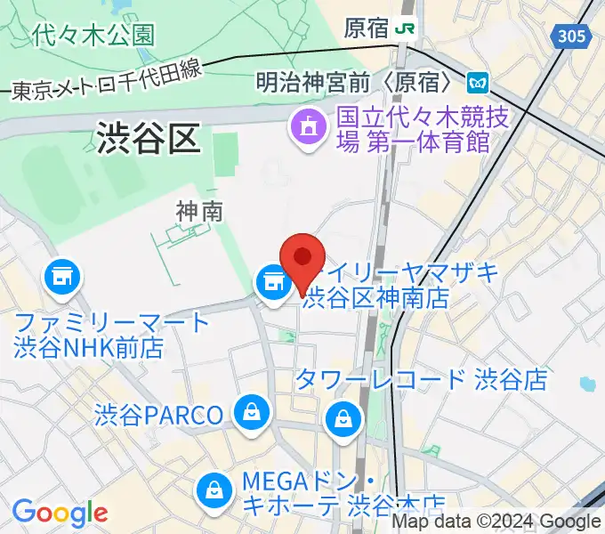 神南スタジオの地図