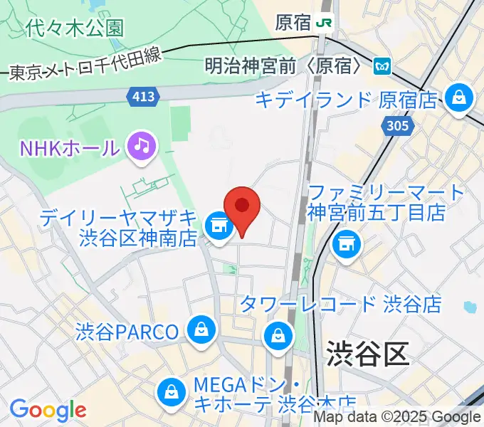 神南スタジオの地図