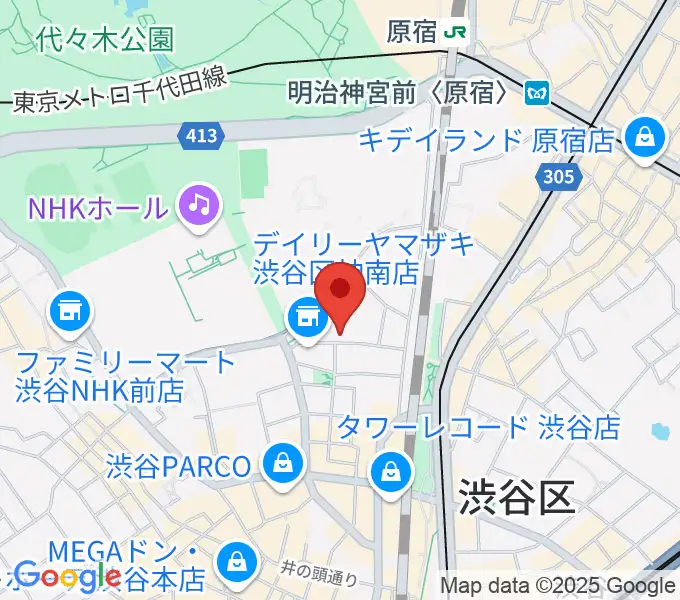 神南スタジオの地図