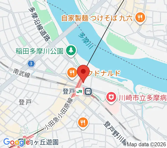 クラウドナインスタジオ 登戸店の地図