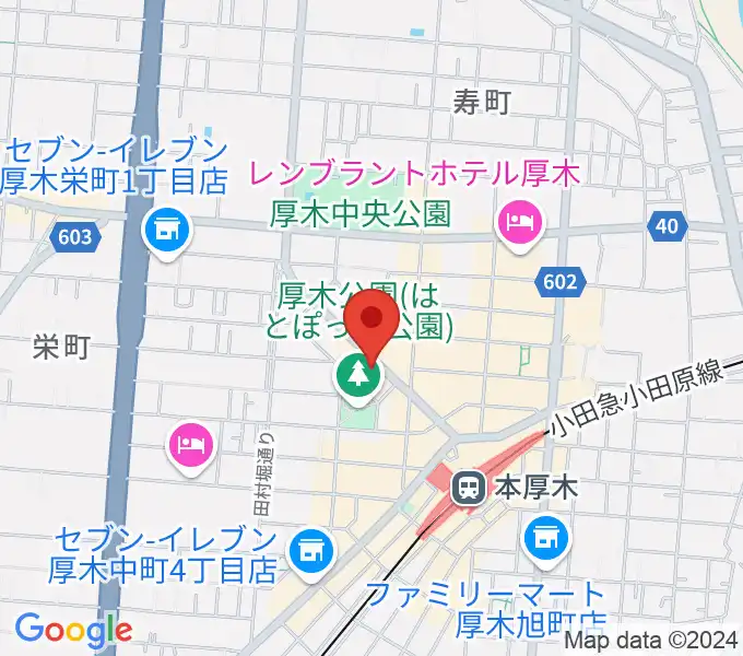 クラウドナインスタジオ 本厚木店の地図