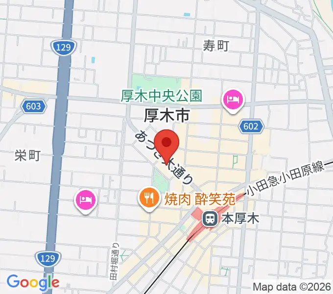 クラウドナインスタジオ 本厚木店の地図