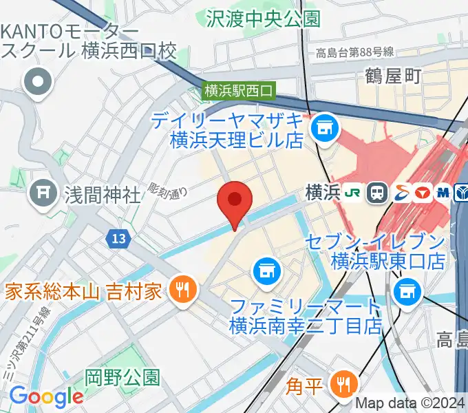 クラウドナインスタジオ横浜西口店の地図